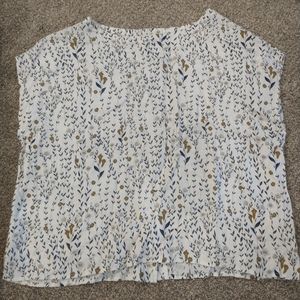 Cynthia Rowley Floral Linen Blouse